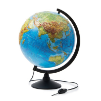 Глобус Земли физический  с подсветкой D=320 мм - «globural.ru» - Нижняя Тура