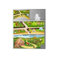 Стенд для сюжетно-ролевых игр 2-х сторонний (Зоопарк, ферма) - «globural.ru» - Нижняя Тура
