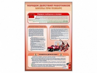 Стенд "Порядок действий работников школы при пожаре" - «globural.ru» - Нижняя Тура