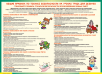 Правила безопасности на уроках труда для девочек 1000*1400 винил	 - «globural.ru» - Нижняя Тура