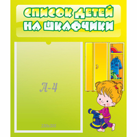 Стенд "Список детей на шкафчики" №5 - «globural.ru» - Нижняя Тура