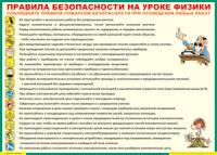 Таблица Правила безопасности на уроке физики 1000*1400 винил	 - «globural.ru» - Нижняя Тура