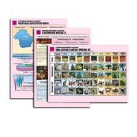 Комплект таблиц по географии раздаточных "Природа материков и океанов" (цвет, лам, формат А4, 12  штук) - «globural.ru» - Нижняя Тура