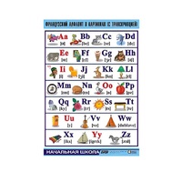 Таблица демонстрационная "Французский алфавит в картинках"(винил 70х100) - «globural.ru» - Нижняя Тура