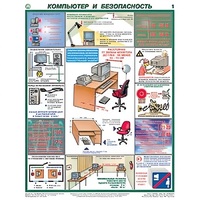 Плакаты "Компьютер и безопасность" (2 листа, размер 450х600) - «globural.ru» - Нижняя Тура