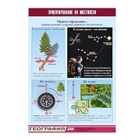 Таблица демонстрационная "Ориентирование на местности" (винил 100х140) - «globural.ru» - Нижняя Тура