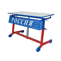 Стол ученический двухместный "Патриот-2о" на газовом лифте (р.гр. № 3-7 и наклоном столешницы) - «globural.ru» - Нижняя Тура