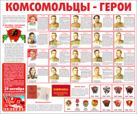 Тематический стенд "Комсомольцы-герои" - «globural.ru» - Нижняя Тура