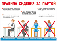 Таблица Правила сидения  за партой 1000*1400 винил - «globural.ru» - Нижняя Тура