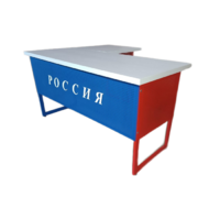 Стол преподавателя "Патриот" угловой с выкатной тумбой - «globural.ru» - Нижняя Тура