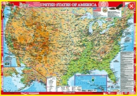 Настенная карта Соединенных Штатов Америки на английском языке (учебная) - «globural.ru» - Нижняя Тура