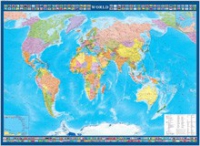 Настенная политическая карта мира с флагами на английском языке - «globural.ru» - Нижняя Тура