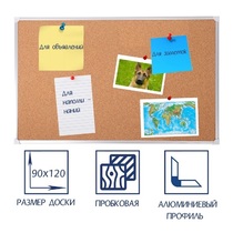 Доска пробковая 1200х900 - «globural.ru» - Нижняя Тура