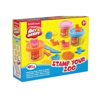 Пластилин на растительной основе Artberry/Stamp Your Zoo 3 бан./35 г со штампами - «globural.ru» - Нижняя Тура
