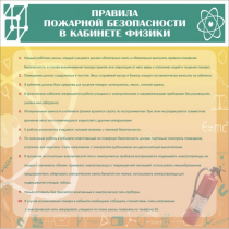 Стенд "Правила пожарной безопасности в кабинете физики" - «globural.ru» - Нижняя Тура