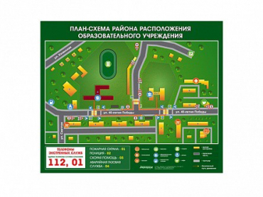 Панно магнитно-маркерное "План-схема района расположения образовательной организации" - «globural.ru» - Нижняя Тура