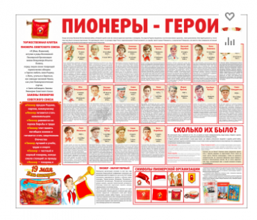 Тематический стенд "Пионеры-герои" - «globural.ru» - Нижняя Тура